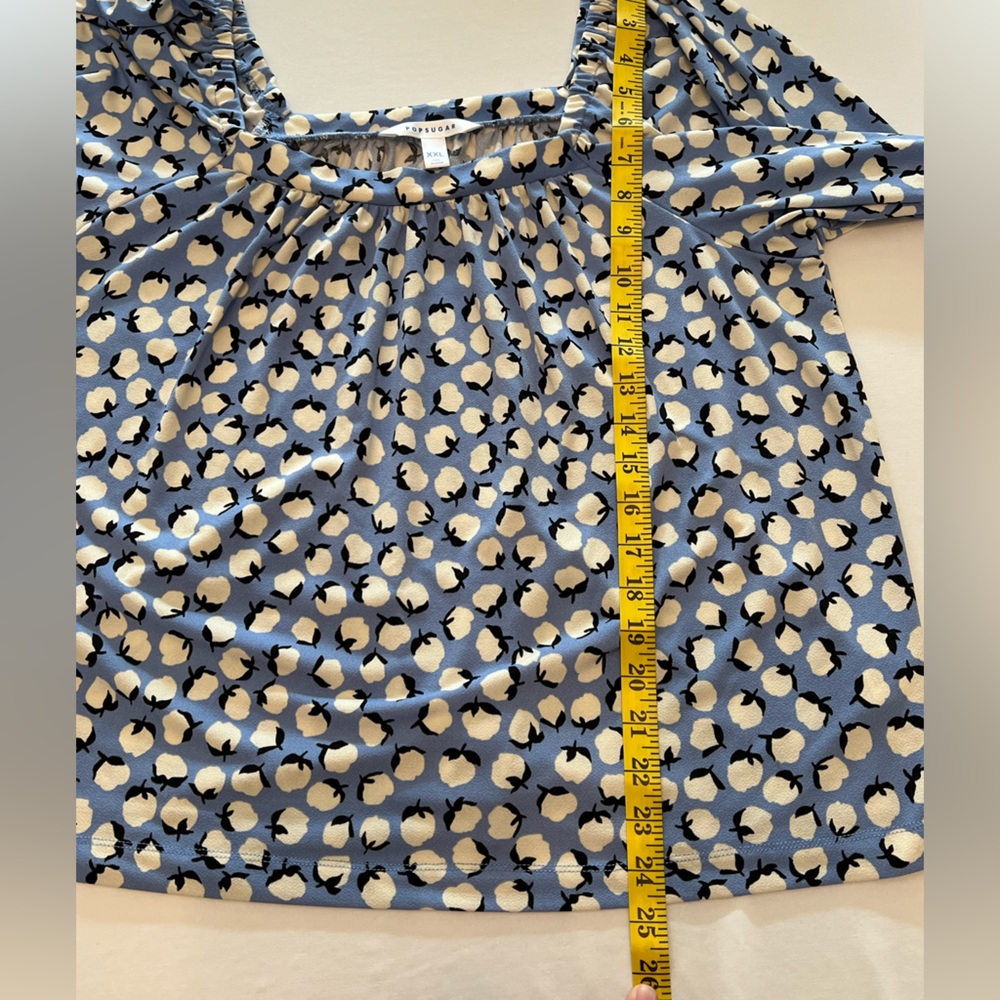 POPSUGAR Knit Squareneck Peasant Top XXL - Picture 9 of 11